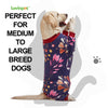 LovinPet Dog Clothing, Navy Berries Print, Large Weimaraner Jammies, Weimaraner Protective Clothing, Lightweight Pullover Dog Pajamas, Full Coverage Weimaraner Pajamas/XL