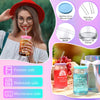 Layhit 12 Set Employee Appreciation Gifts Thank You Gifts for Staff Coworker Thank You Glass Cups 16 oz Can Shaped Beer Glass with Lids Straws Brushes Gift Boxes Ribbon for Team Women Men (Team B)