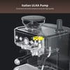 Litake Professional Espresso Coffee Machine with Milk Frother and Grinder, 15Bar Compact Espresso and Cappuccino Maker with Italian ULKA Pump, 2.5L Water Tank, Espresso Coffee Machine for Home Office
