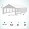YITAHOME 16x32FT Party Tent Heavy Duty PVC Wedding Event Shelters White Upgraded Galvanized Ripple Canopy with Large Roof Removable Sidewalls & 3 Storage Bags 600D Oxford Commercial