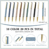 PerKoop 20 Sets Thank You Gifts Inspirational Ballpoint Pen with Boxes Motivational Quote Pen Bulk Appreciation Gift for Employee Volunteer Teacher Nurse Assistant Secretary(Modern Colors,May You)