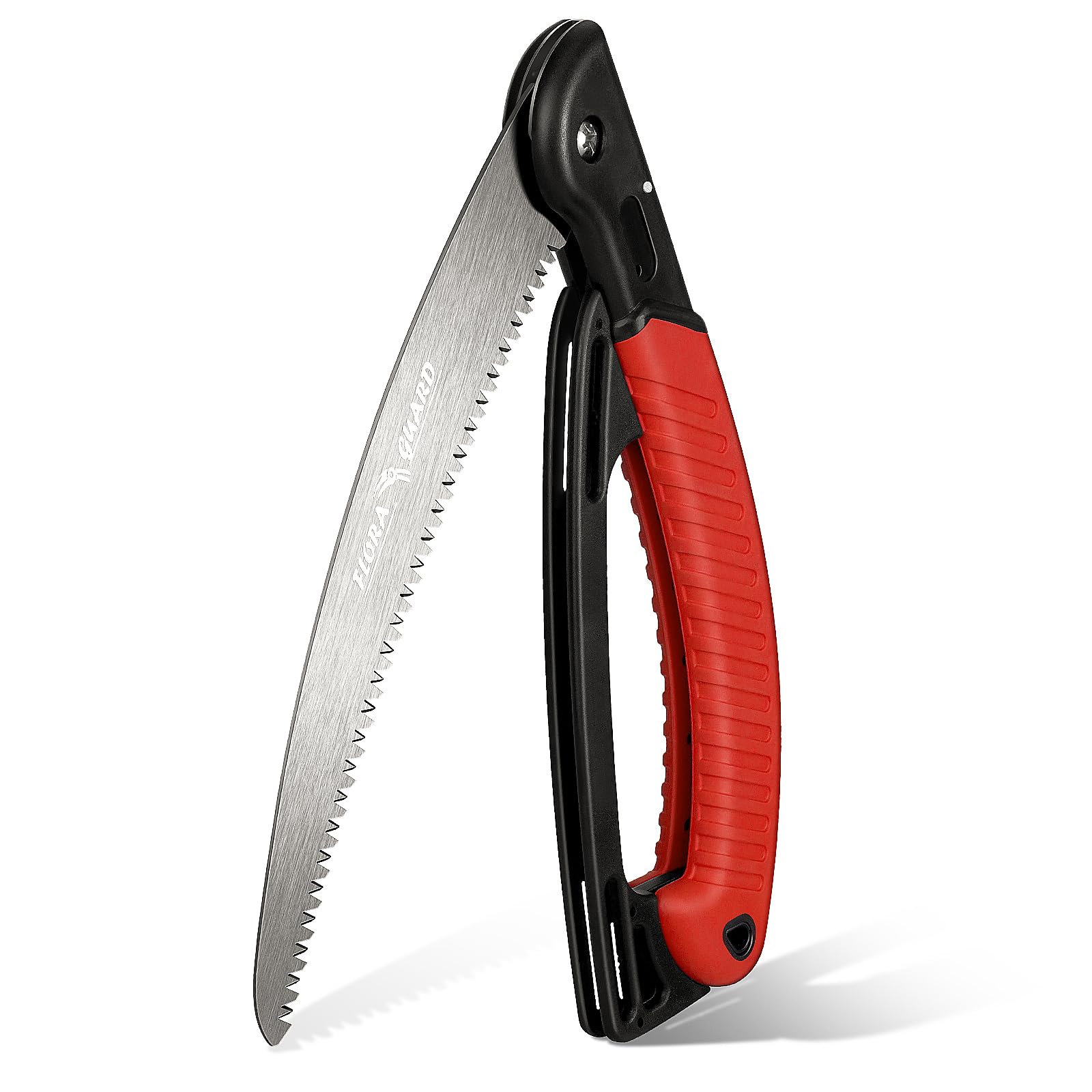 FLORA GUARD 10-Inch Folding Hand Saw, Heavy Duty Pruning Saw with Multi-Level Razer Teeth for Wood Cutting, Tree Trimming, Professional Camping Gardening Tools