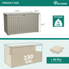 YITAHOME 230 Gallon Outdoor Storage Deck Box, Weather-Resistant Resin, Versatile for Patio Furnishings, Outdoor Cushions, Garden Tools, and Sports/Pool Gear, Taupe