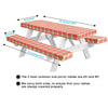 LINPRO 6ft Picnic Table Cover with Bench Covers Vinyl Fitted Picnic Table Covers with Elastic Camping Essentials and Picnic Tablecloth and RV Accessories