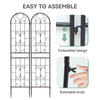 YITAHOME 2 Pack 87x20in Garden Arch Trellises for Supporting Climbing Plants, Roses, Vegetables, Vines, Flowers, Black Metal Garden Trellis for Outdoor Patio