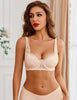 Avidlove Bralettes for Women Lace Sexy Balconette Underwire Bra Everyday Bra Lingerie Champagne L