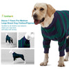 LovinPet Large Dog Pajamas Bodysuit, Lightweight Stretchy Knit Pullover Dog Onesie, Pet Pajamas for Dogs, Green and Black Stripe Print Dog Shirt, UV Protection, Stop Shedding for Dogs, Pet PJ's, L