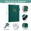 Comkiso Gratitude Journal with 4 Inspirational Stickers: Undated Daily Gratitude Journal for Women and Men - More Happiness, Affirmation, and Mindfulness in A Few Minutes with Prompts & Quotes (Green)