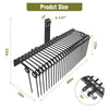 GAOMON 60 Inch Pine Straw Rake, 26 Coil Spring Tines Durable Powder Coated Steel Tow Behind Landscape Rake with 3 Point Hitch Receiver Attachment Fit to Cat0 Cat 1 Tractors for Leaves Grass, Black