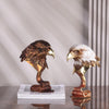 suruim Pure Copper Bald Eagle Statue Luxury Brass Home Decor Gold Sculpture Bird Decorations for The Home, Office, Study Collectible Artwork, Gift for Eagle Lovers (Brass)
