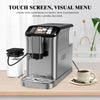 GarveeHome Automatic Espresso Machine & Milk Frother with Stainless Steel Conical Burr Grinder, Integrated 0.75L Milk Container & 1.5L Water Tank, One-Touch Brew Cappuccino & Latte Machine (Grey)