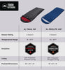 Tough Outdoors All Season Extra Large Sleeping Bag - Adult Sleeping Bag Camping & Backpacking - Cold, Warm Weather & Summer Sleeping Bag - Lightweight Waterproof Compact Sleep Bag w/Compression Sack