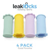 LeakLocks® Toiletry Skins™ Elastic Sleeve for Leak Proofing Travel Container in Luggage. For Standard and Travel Sized Toiletries. Reusable Accessory for Travel Bag Suitcase and Carry-on Luggage