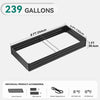 YITAHOME 8x4x1ft 2pcs Large Raised Garden Bed Kit, Galvanized Metal Planter Box with Gloves, Ground Nails & Safety Rubber, Outdoor Above Ground Planters for Plants Vegetables Flowers, Black