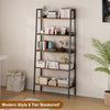 GarveeHome 5 Tier Bookshelf, Narrow Home Office Book Shelf Display Rack, Rustic Brown Storage Organizer with Open Shelves, 67