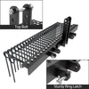 72 Inch Pine Straw Needle Rake, 3 Point Landscape Rake, Powder Coated Steel Spring Tow Behind Rakes, Tractor Attachments for Leaves Straw Grass Attach to Cat 0 Cat 1, Black