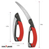 FLORA GUARD 10-Inch Folding Hand Saw, Heavy Duty Pruning Saw with Multi-Level Razer Teeth for Wood Cutting, Tree Trimming, Professional Camping Gardening Tools