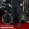 Motorcycle Pants for Men Dual Sport Motorbike Pant Waterproof, Windproof Riding Pants All-Weather with Removable CE Armored - Waist 38