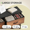 GOOBED Dresser for Bedroom with 9 Drawers - Fabric Storage Tower, Tall Chest Organizer Unit for Living Room, Entryway, Closets with Sturdy Steel Frame, Wooden Top