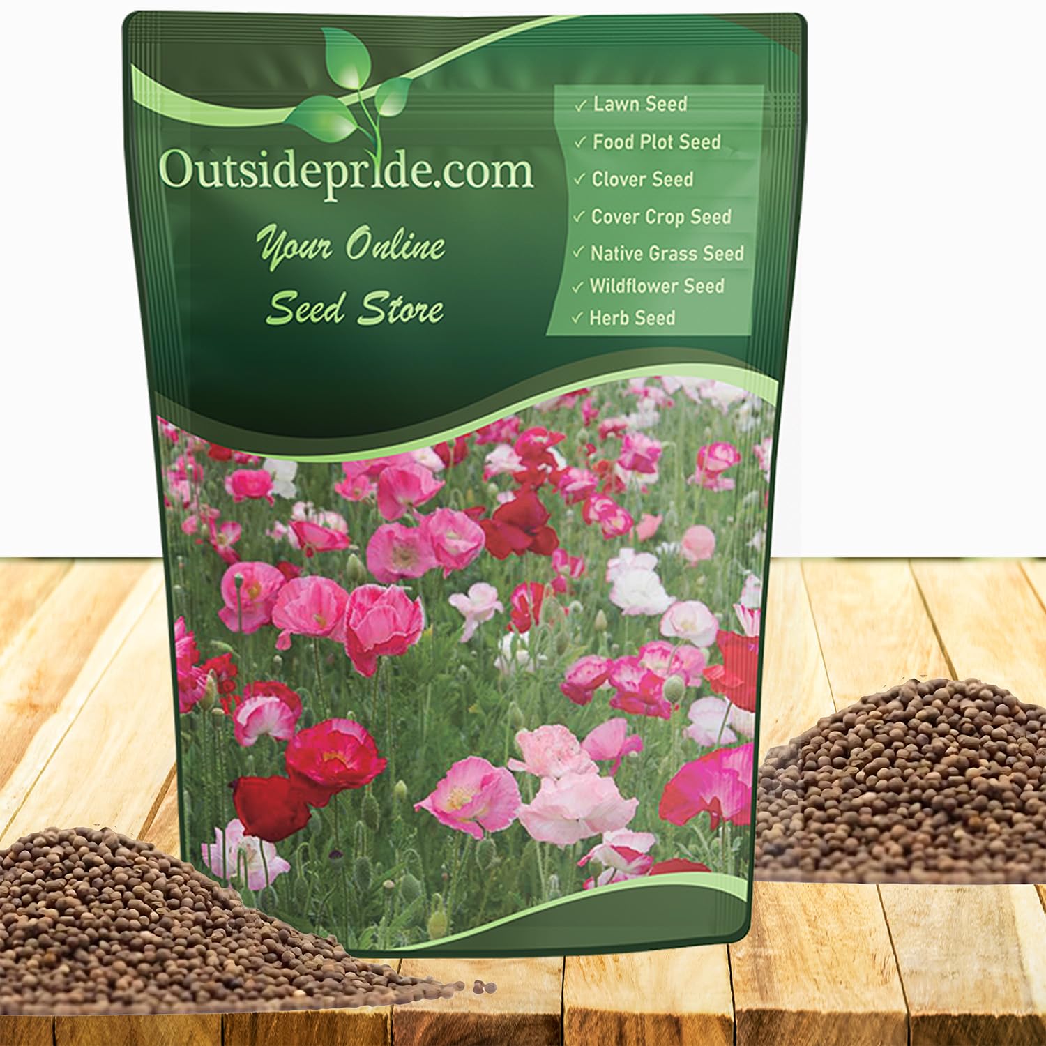 Outsidepride Shirley Poppy Seeds for Planting - 1 lb Annual, Drought-Tolerant & Easy to Grow Wildflower Seeds with Vibrant Mix Blooms for Landscaping, & Pollinator Garden