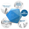 Gratitude Journal with a 20 Sided Ball with Daily Thankfulness Exercises – Establish a 5 Minute Habit to Fight Depression and Anxiety – Positivity, Self Care, Be More Grateful