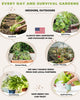 50 Tactiko Survival Vegetable, Herb & Fruit Seed Kit - U.S.A. Harvested Varieties - Over 25,000 Non-GMO Heirloom Seeds - Emergency Seed Vault in Waterproof Mylar Bag - Long-Term Storage