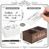 Clabby Gratitude Jar Gifts Include 200 Cards 1 Pen 1 Blessing Jar Wood Box Practice Thankful Appreciation Gratitude Note Cards Kit for Families Friends Employee Going Away Coworkers(Dark Brown)