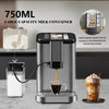 GarveeHome Automatic Espresso Machine & Milk Frother with Stainless Steel Conical Burr Grinder, Integrated 0.75L Milk Container & 1.5L Water Tank, One-Touch Brew Cappuccino & Latte Machine (Grey)