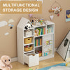 GarveeHome Toy and Book Organizer for Kids, Kids Toy Storage Organizer & Bookshelf, Multifunctional Storage Chest with 8 Storage Cubbies and Movable Drawers for Playroom, Kids Room, Living Room, White