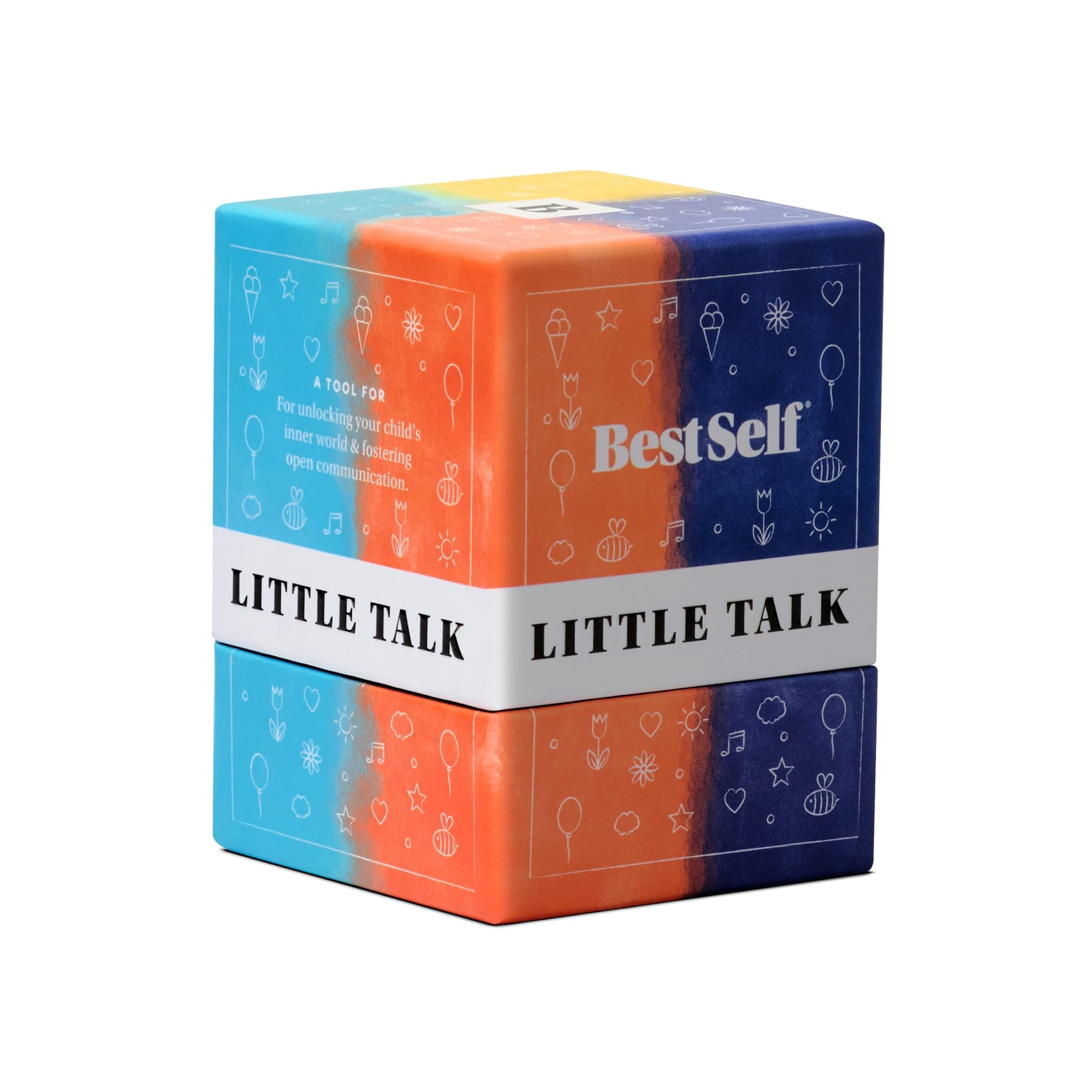 BestSelf Conversation Cards for Kids Little Talk Deck - 150 Prompts, Ideal Classroom Must Haves and Therapy Tools, Social Skills Activities and Fun Conversation Starters for Kids and Families