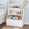 Kids Bookcase Cabinet and Toy Storage, Wooden Toddler Bookshelf With Toy Storage Organizer, Children's Book Shelf Cubbies for Playroom Bedroom Daycare Nursery Classroom Kindergarten Hallway