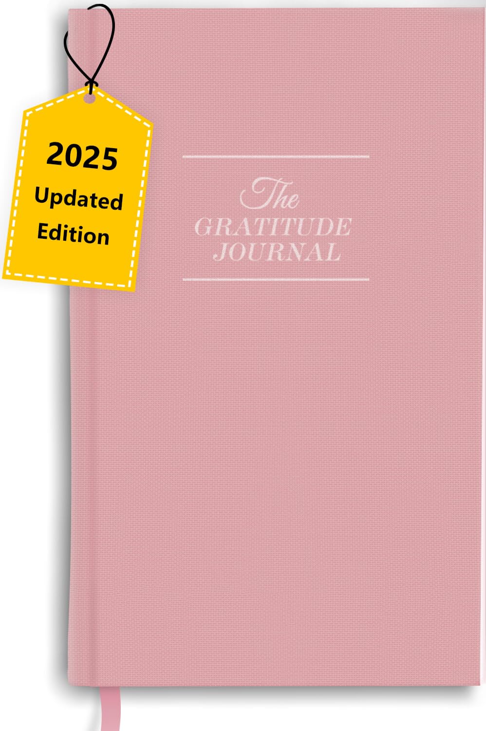 The Original Gratitude Journal with Inspiring Prompts & Quotes for Mindfulness, Reflection & Personal Growth - Daily Wellness Journal for Men & Women - Luxurious Linen Pink Cover