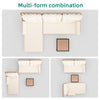 YITAHOME Patio Furniture Set, 3-Piece Outdoor Wicker Conversation Sectional L-Shaped Sofa with 4 Seater for Backyard, Porch, Boho Detachable Lounger with Cushions and Coffee Table - Beige