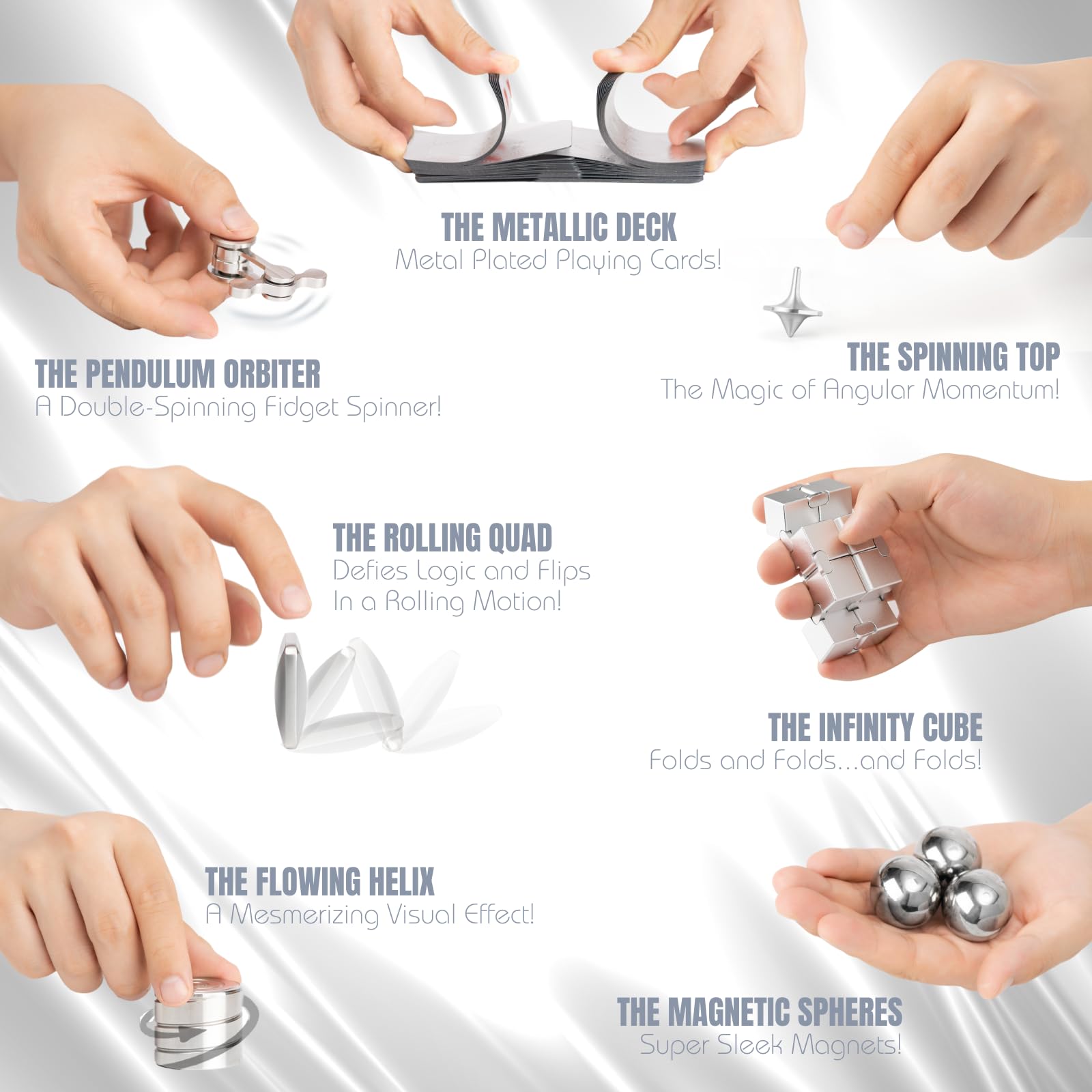 The Executive Fidget Set | Premium Sensory Stress Relief Stim Toys for Adults with ADHD, Anxiety | Fun Office Décor | Novelty Corporate Appreciation Thank You Gift