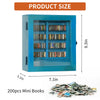 Anxiety Bookshelf for Shake Away Your Anxiety - Small Mini Display Shelf With 200Pcs Miniature Books, Funny Gifts for Lovers, Home Room Living Decor (Light Green)