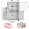 IDEALHOUSE Villa Litter Box Enclosure With Platform, Double Layer Hidden Furniture, Indoor Modern Cat Washroom, House With Ladder, 33.5