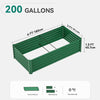YITAHOME 6x3x1.5ft Large Raised Garden Bed Kit, Galvanized Metal Planter Box with Gloves, Ground Nails, Support Rod, Outdoor Above Ground Planters for Plants Vegetables Flowers, Green