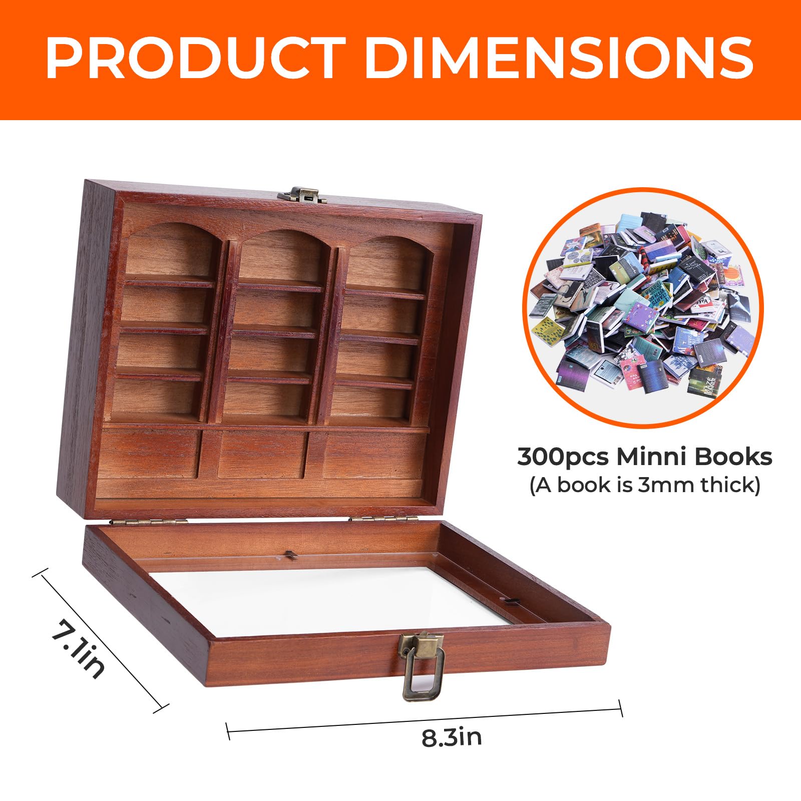BBVCX Anxiety Bookshelf | Get rid of Your Anxiety,Home & Office Décor for Book Lovers,Miniature Book Matchbox Display Cabinet, Creative Ornaments, Stress-Relieving Gifts for Family and Friends