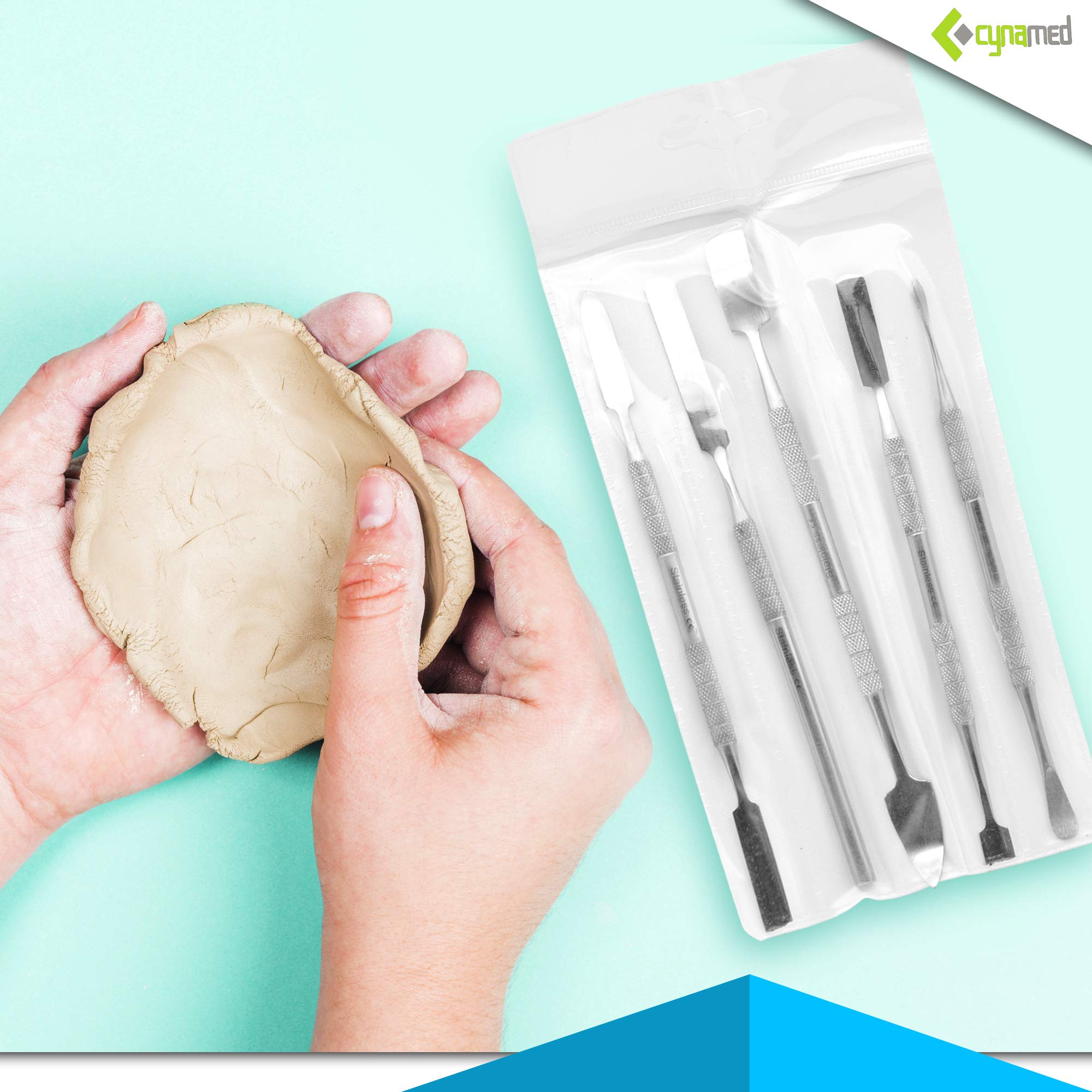 CYNAMED 5PC Spatula Wax & Clay Sculpting Tool Set