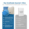 Gratitude Journal with a 20 Sided Ball with Daily Thankfulness Exercises – Establish a 5 Minute Habit to Fight Depression and Anxiety – Positivity, Self Care, Be More Grateful