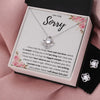 FG Mall Im Sorry Gifts For Her, Apology Necklace with Message Card and Gift Box (Knot Earrings Set, Mistake)