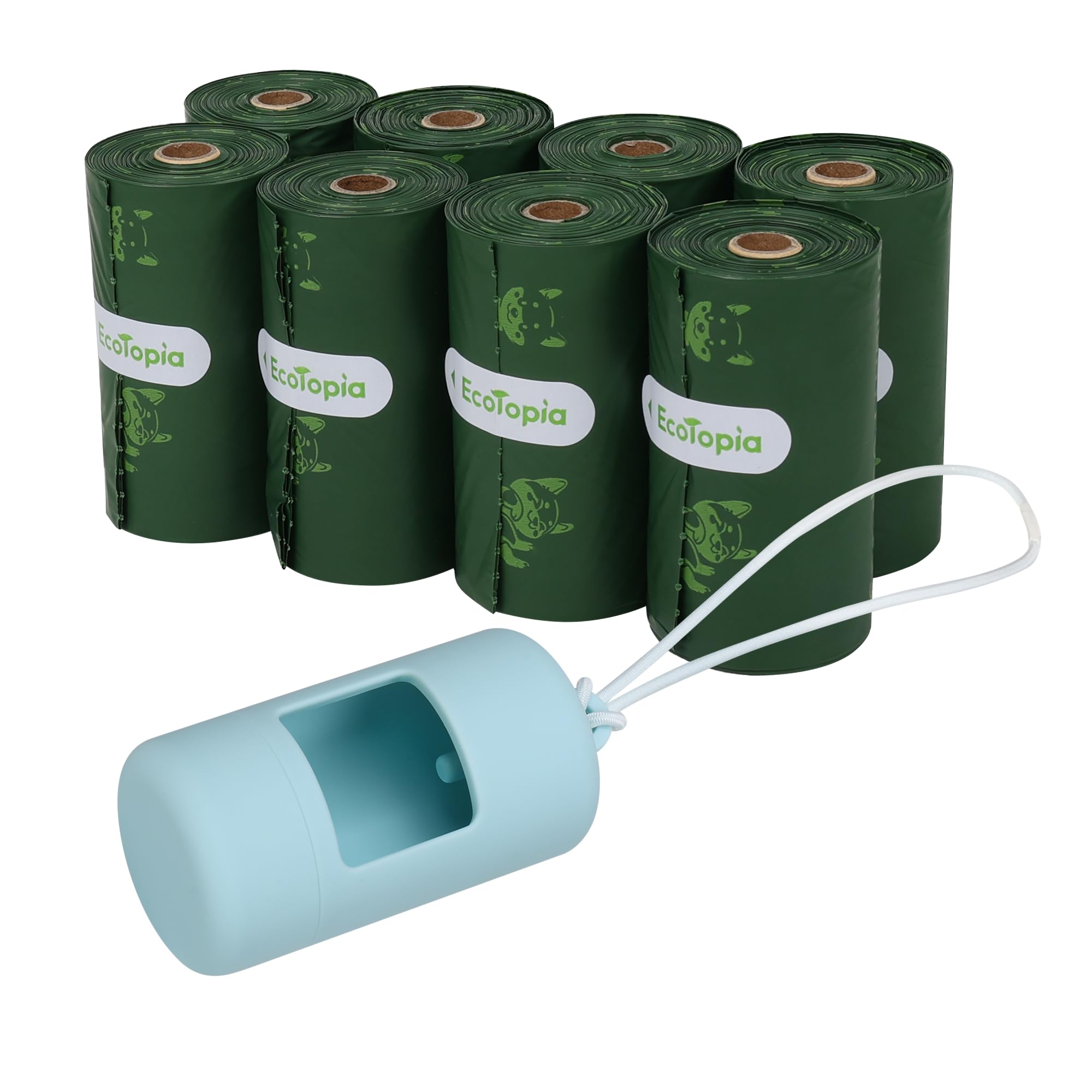 Extra 20% Thicker Dog Poop Bags and Recyclable Poop Bags Dispenser,ASTM D6400 & EN 13432 Compliant Dog Waste Bags,Extra Thick&Leakproof,120Bags,Dark Green