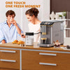 Garveehome Fully Automatic Espresso Coffee Machine with Milk Frother, 20 Bar Pressure, 15 Adjustable Grind Levels, 8-In-1 Coffee Maker with TFT Touchscreen, Removable Water Tank Cappuccino Latte Maker
