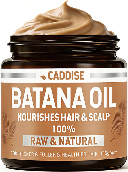 CADDISE Batana Oil for Hair Growth - 100% Pure & Natural Batana Paste from Honduras for Thicker & Fuller & Strong Hair, Organic Raw Batana Hair Mask for Women & Men, Fresh Scented, 4 oz