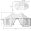 YITAHOME 29x21FT Party Tent Canopy Event Shelter Heavy Duty Wedding Upgraded Ripple Gazebo Large with Roof Removable Sidewalls Commercial