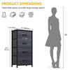 DWVO 4 Drawers Dresser, Dresser for Bedroom, Fabric Storage Tower, Chest of Drawers, Organizer Unit for Closets, Living Room, Sturdy Steel Frame, Wooden Top, Easy Pull Fabric Bins