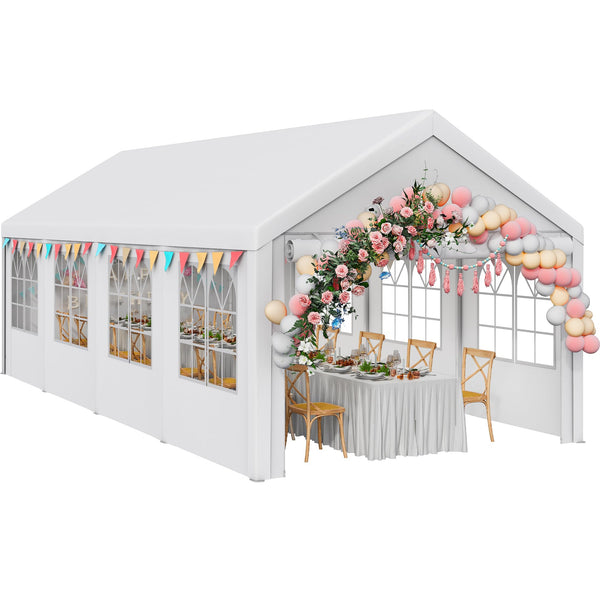 YITAHOME 13x26FT Party Tent Wedding Tent Heavy Duty Event Shelters Outdoor Canopy Upgraded Galvanized Steel Carport with Removable Sidewall Windows for Commercial and Parties