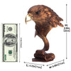 suruim Pure Copper Bald Eagle Statue Luxury Brass Home Decor Gold Sculpture Bird Decorations for The Home, Office, Study Collectible Artwork, Gift for Eagle Lovers (Brass)