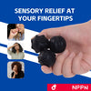 NPPN Large Magnetic Sensory Fidget Ball Toy for Adults, Silent Textured Silicone Magnet Ball Desk Toys for Anxiety Stress Relief Autism ADHD (Black)
