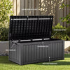 YITAHOME Outdoor Storage Box, 120 Gallon Waterproof Deck Box for Garden Tools, Patio Cushions, and Pool Accessories, Lockable, Easy Assembly, Versatile Bench or Table (Black)